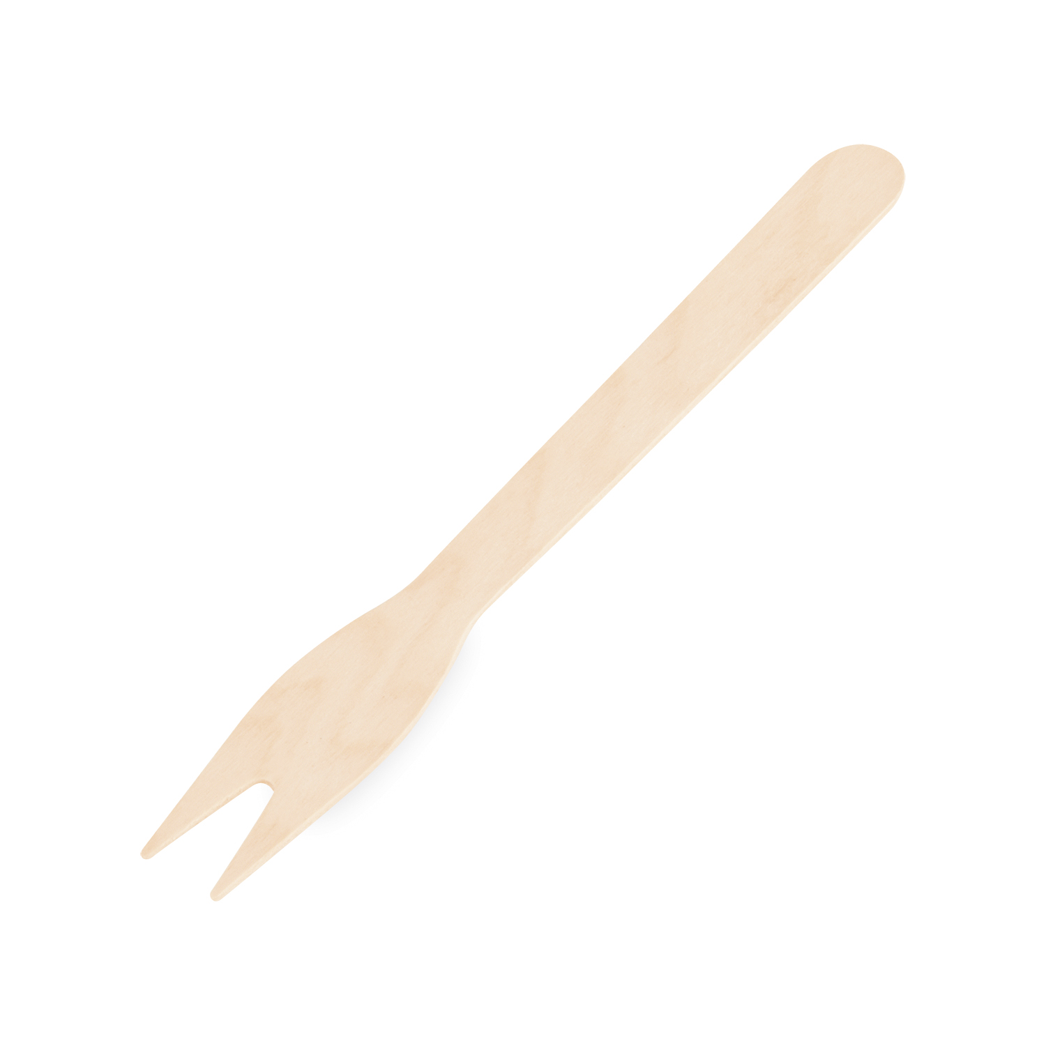 Snack-Gabel aus Holz FSC 100% 12 cm, Packung mit 500 Stück