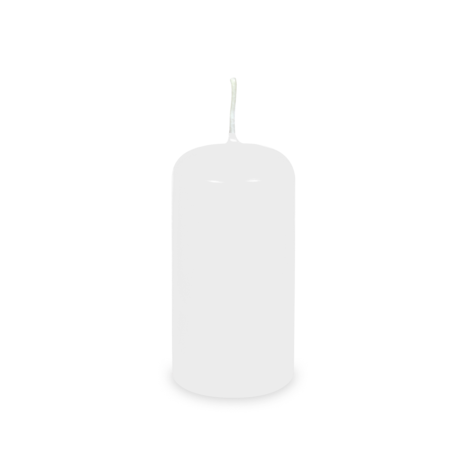 Stumpenkerze aus Wachs weiss, Ø 50 x 100 mm, Packung mit 4 Stück