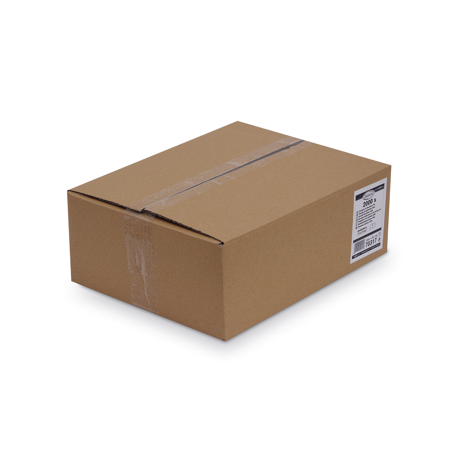 Spender-Serviette aus PAP 17 x 17 cm weiss, 1-lagig, Packung mit 2000 Stück