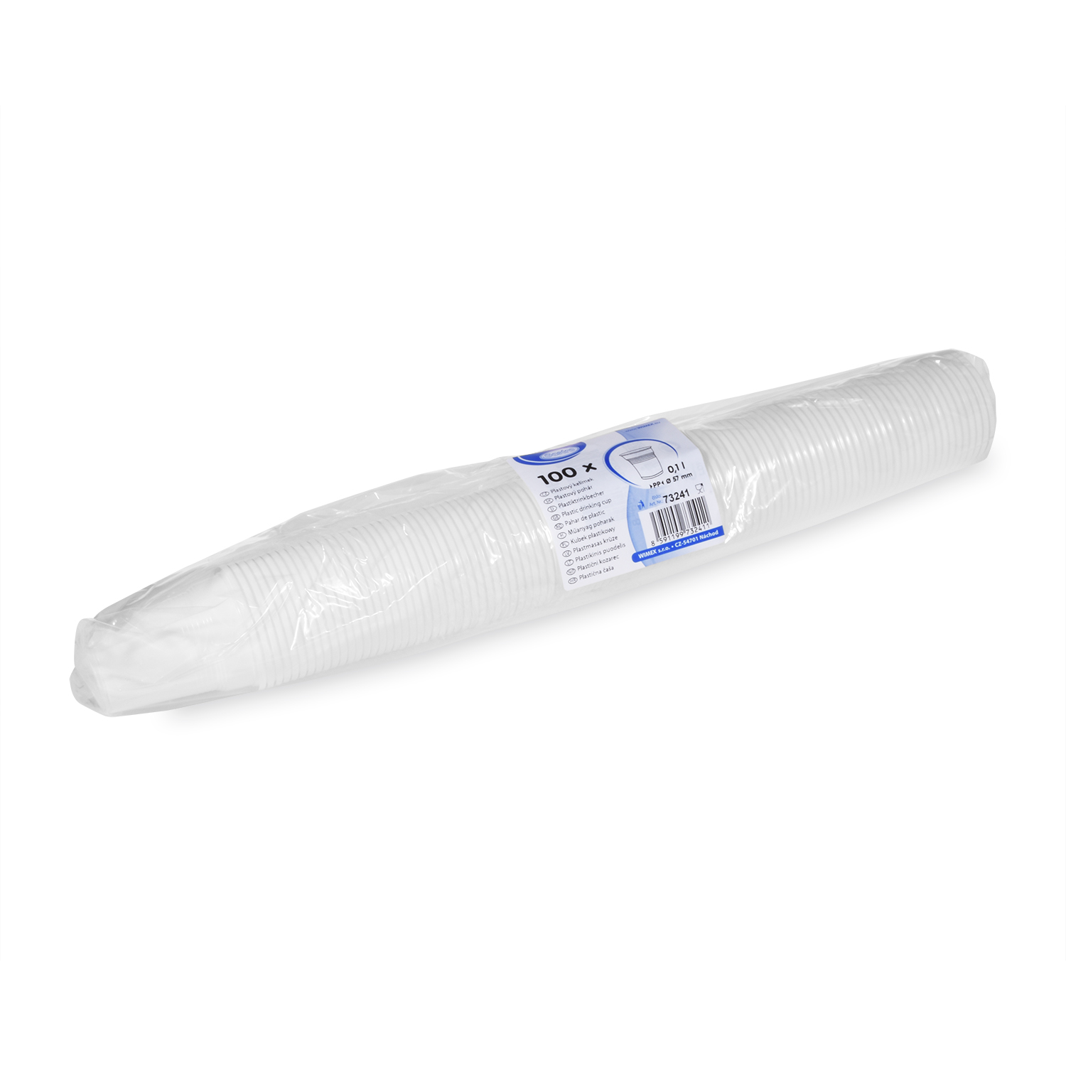 Trinkbecher aus PP weiss Ø 57 mm 100 ml, Packung mit 100 Stück