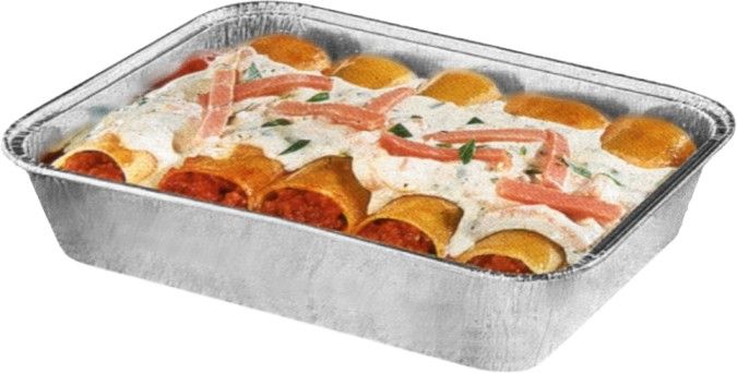 Menü-Schale aus ALU ungeteilt 1155 ml 227 x 177 x 39 mm, Packung mit 100 Stück
