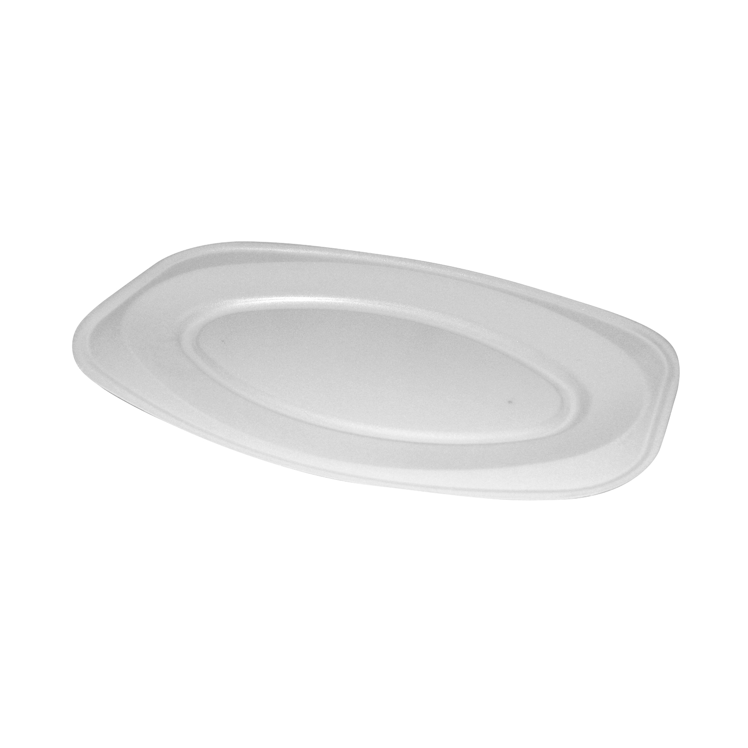 Party-Platte XPS oval weiss 55 x 36 cm, Packung mit 10 Stück
