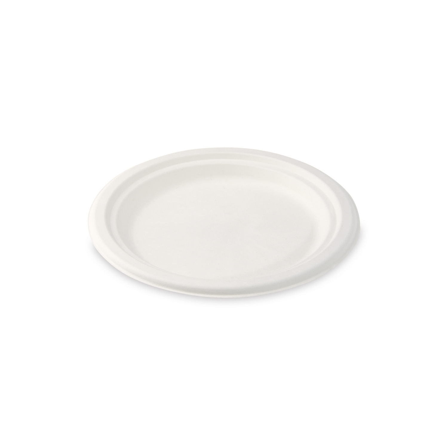 Teller aus Zuckerrohr-Bagasse Ø 17,5 cm natur, Packung mit 50 Stück