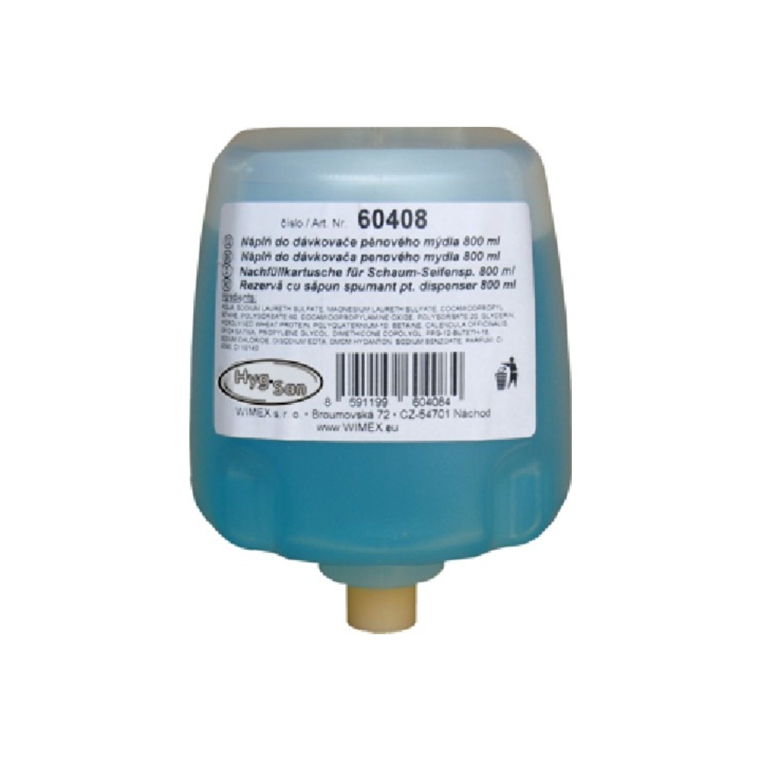 Nachfüllkartusche für Schaum-Seifenspender 800 ml, Packung à 1 Stück