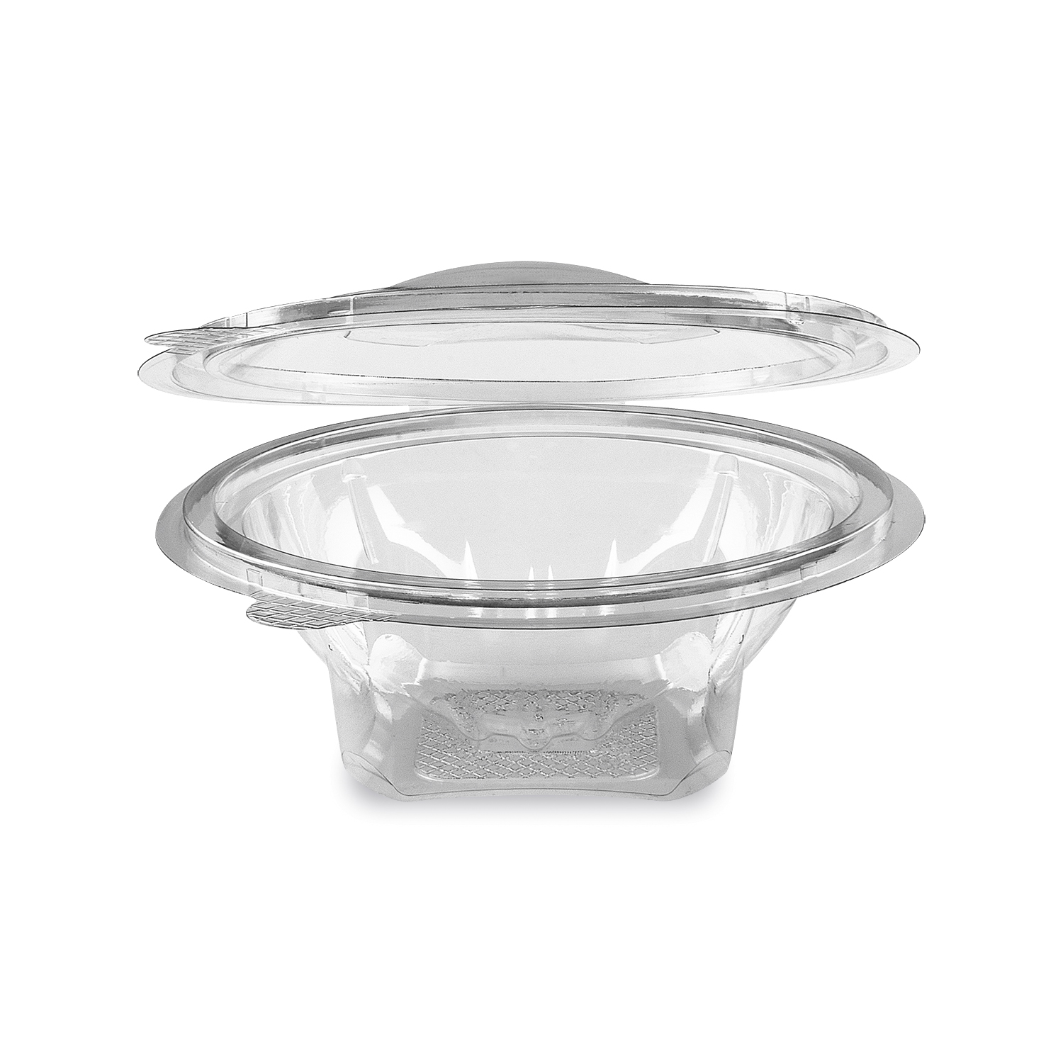 Rundbecher aus rPET klar 375 ml mit Deckel, Packung mit 50 Stück