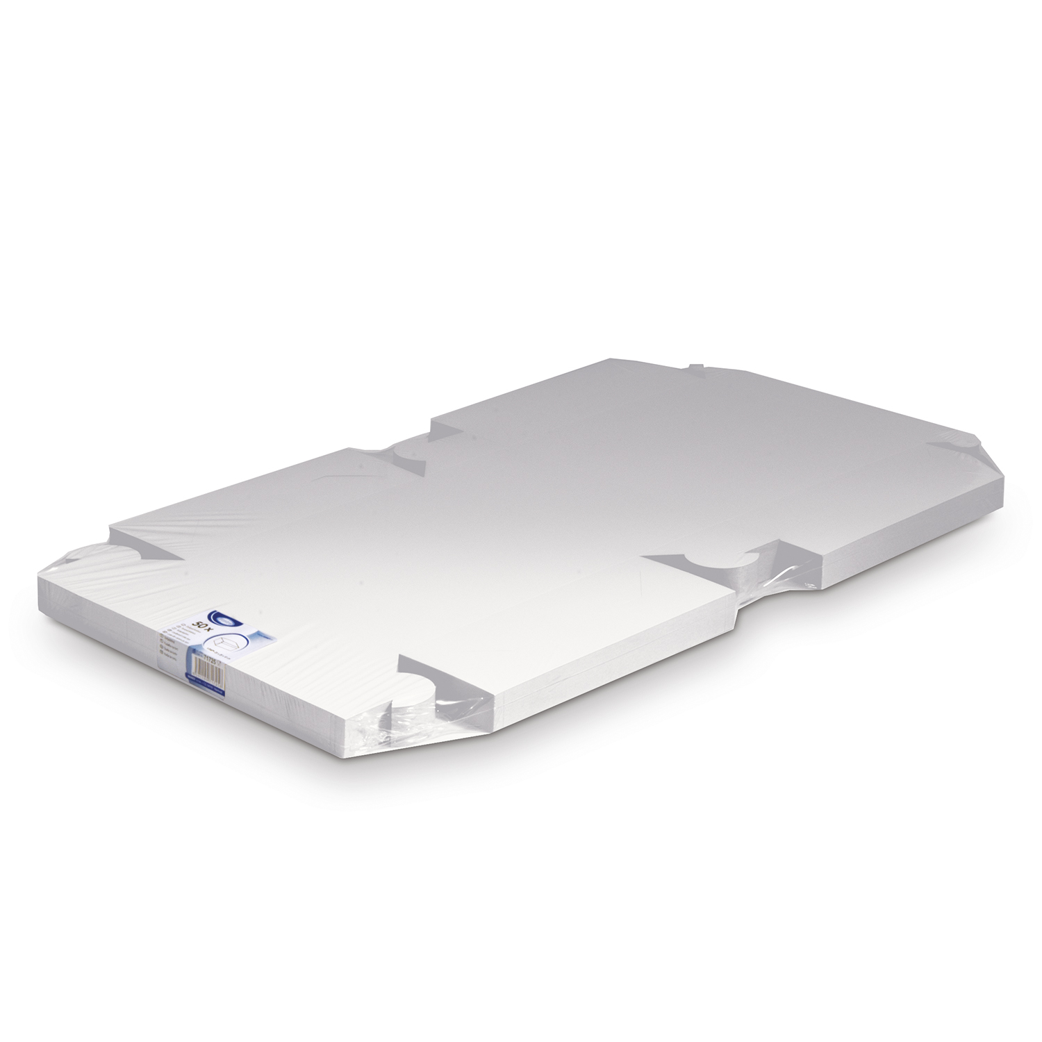 Tortenkarton aus PAP-Recy weiss 25 x 25 x 10 cm, Packung mit 50 Stück