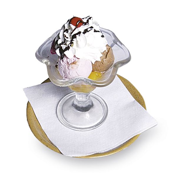 Dessertdeckchen Papier FSC Mix weiss 17 x 17 cm, 500 Stück Packung