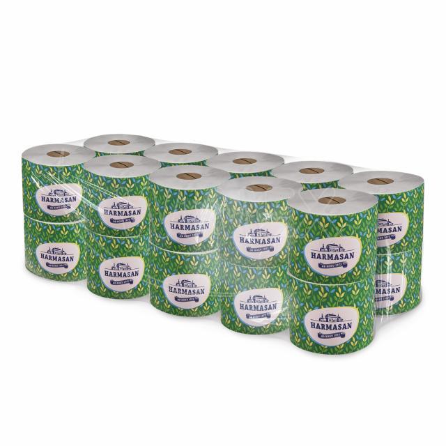 Toilettenpapier Recyclingpapier 2-lagig natur, Ø 13,2 cm, 69 m, Packung mit 1 Rolle