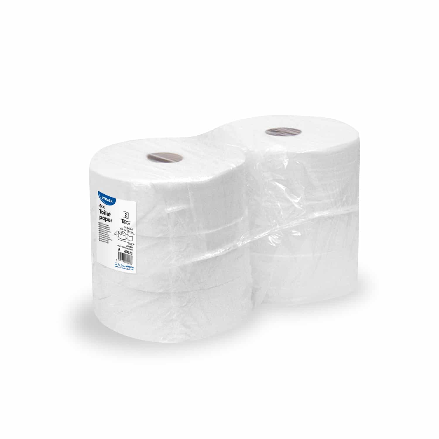 Toilettenpapier 2-lagig PAP FSC Mix weiss JUMBO Ø 23 cm 170 m, Packung mit 6 Rollen