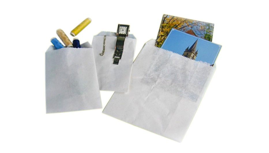 Papier Flachbeutel weiss 13 x 19 cm, Packung mit 2000 Stück