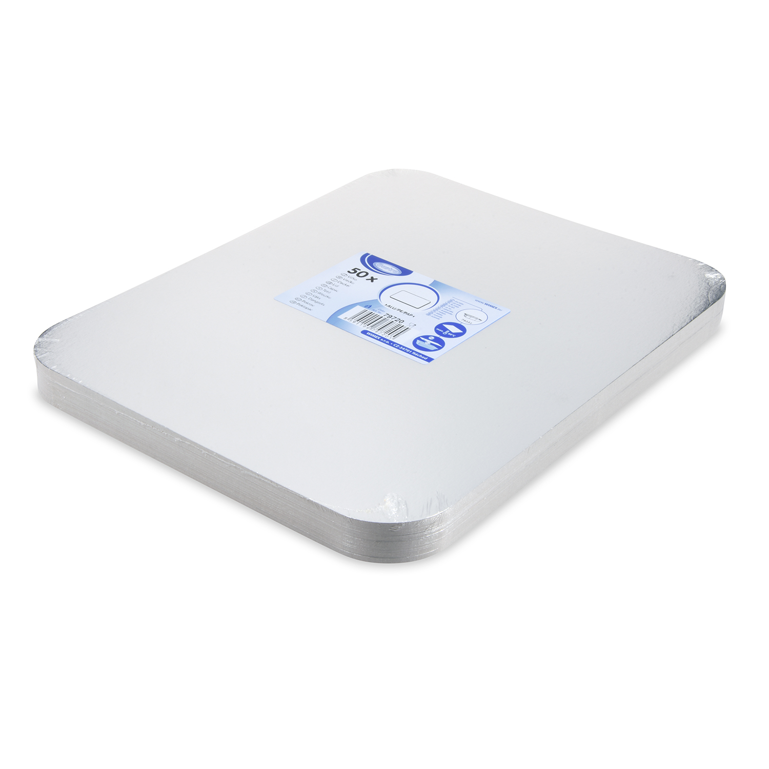 Deckel aus PAP/ALU 311 x 251 mm für Schale 79722, Packung mit 50 Stück