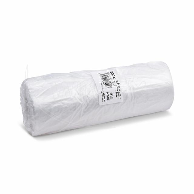 Knotenbeutel HDPE transparent 22+11 x 48 cm, Packung mit 200 Stück