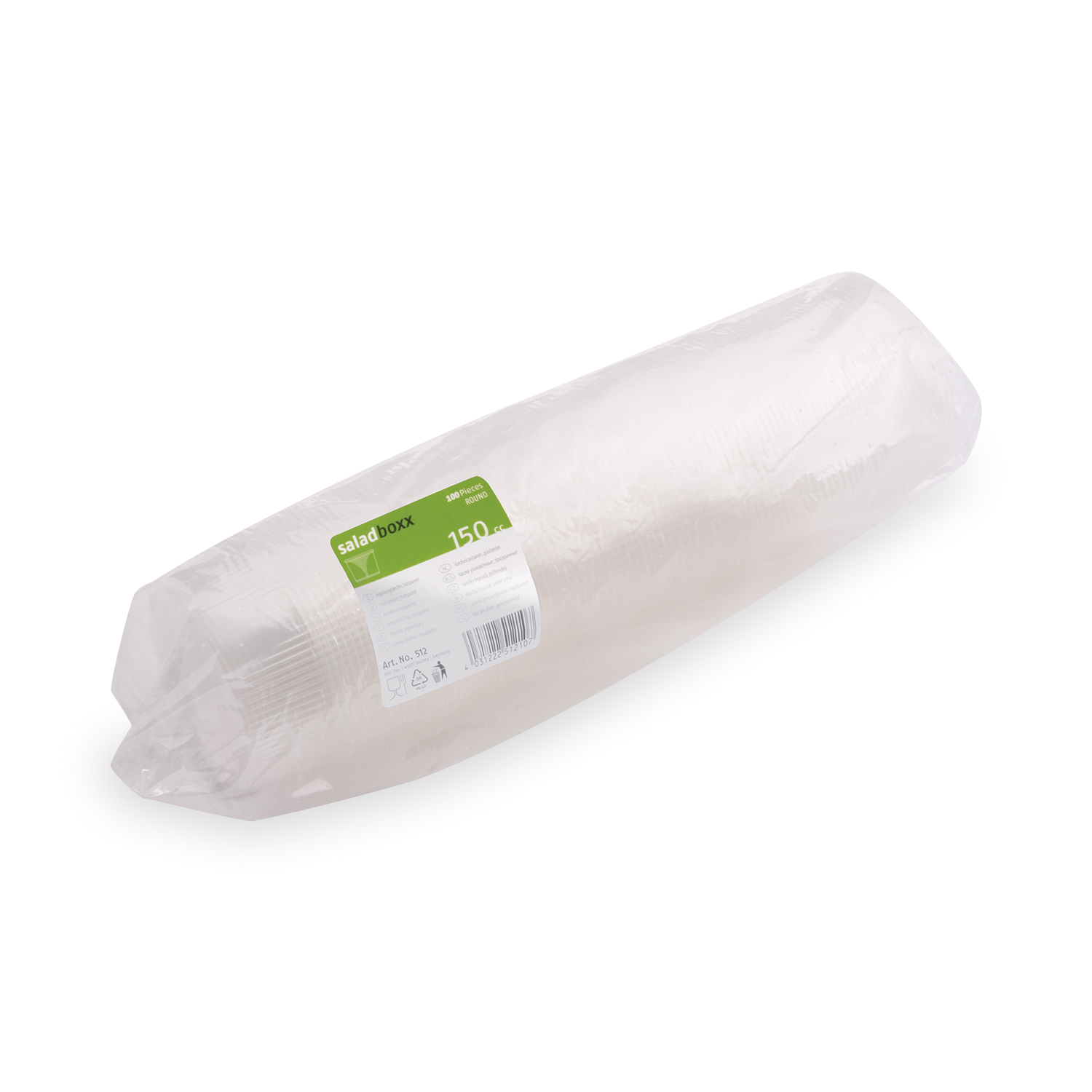 Rundbecher PP klar Ø 101 x 36 mm 150 ml, Packung mit 100 Stück