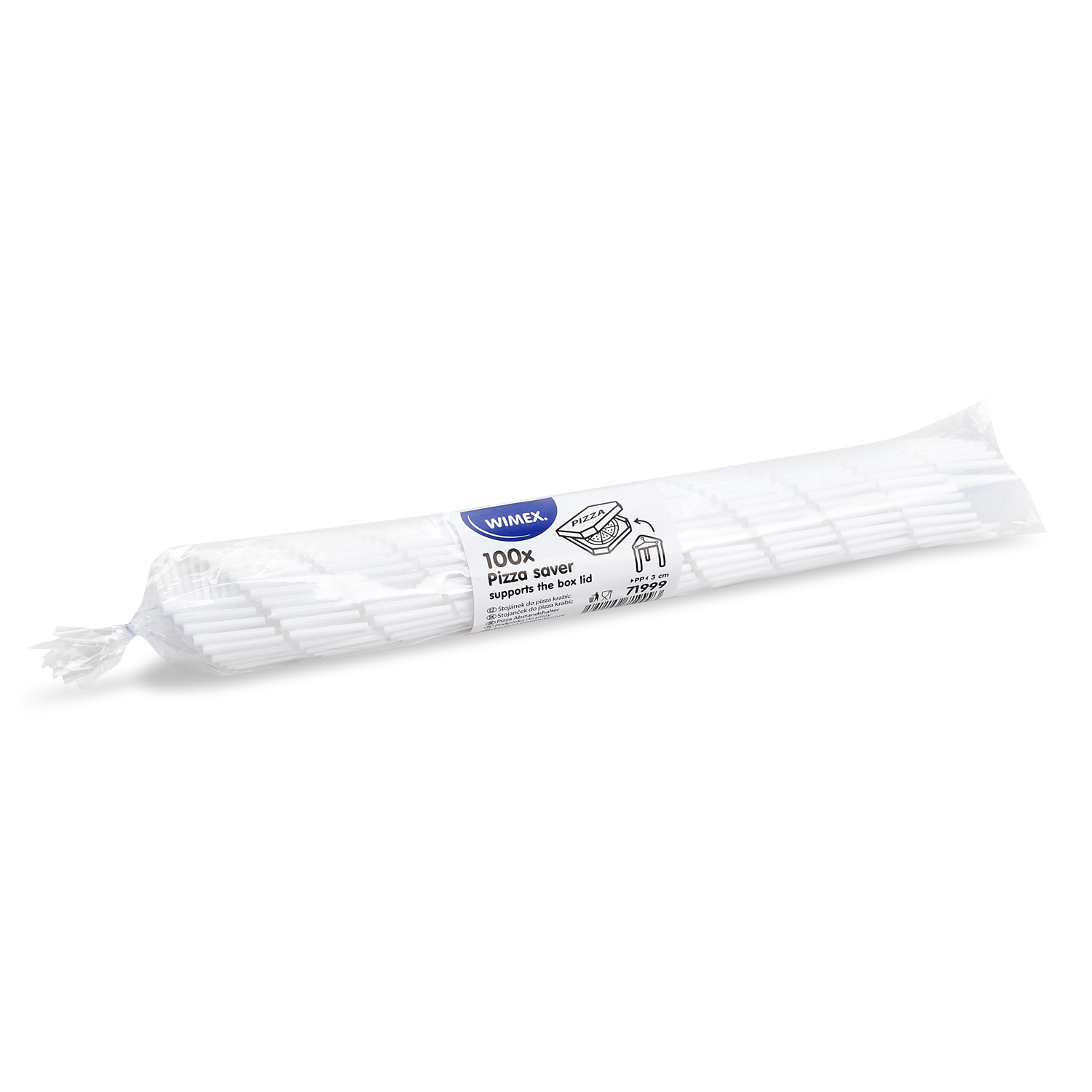 Pizza Abstandshalter PP weiss Ø4 x 3 cm, Packung mit 100 Stück