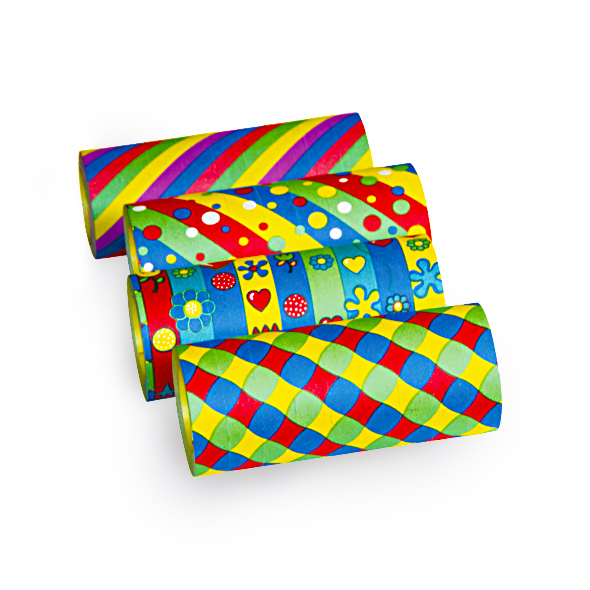 Luftschlange (PAP) sortierte Motive 14mm x 15m `JUMBO` Luftschlange (PAP) sortierte Motive 14mm x 15m `JUMBO`