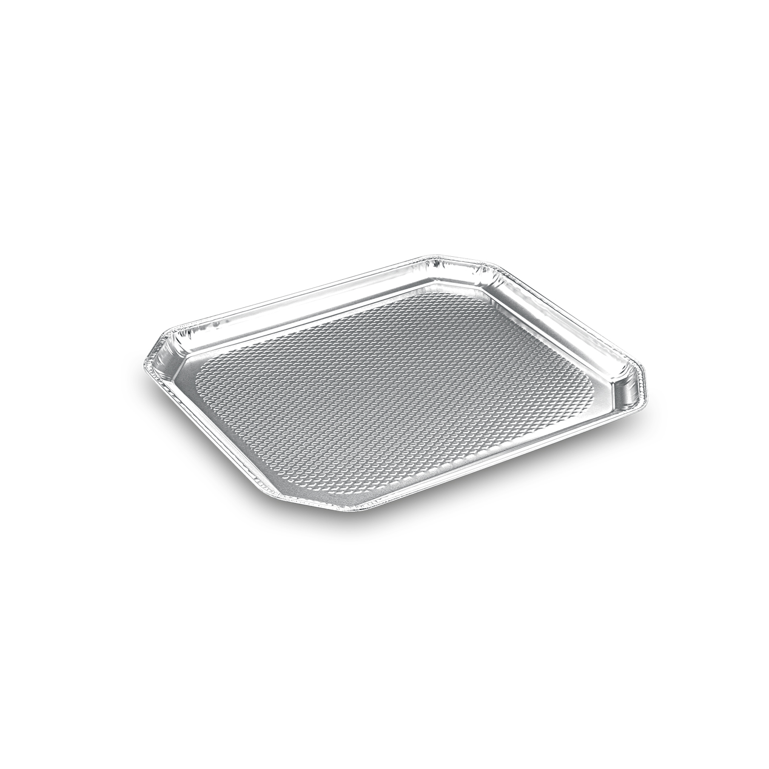 Catering-Platte ALU eckig 37,5 x 28 cm silber, Packung mit 5 Stück