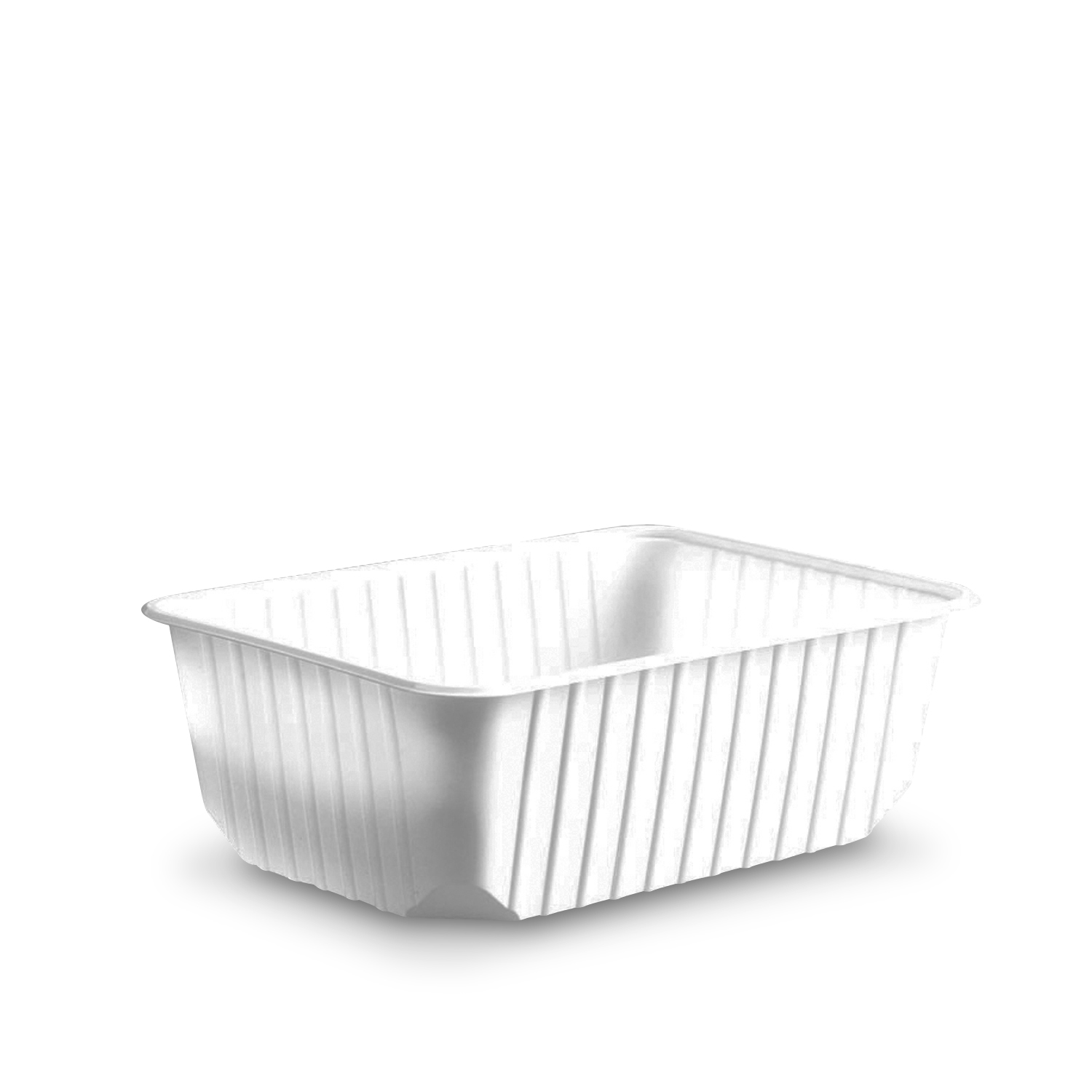 Rechteckschale PP weiss 1000 ml, 186 x 133 x 63 mm, Packung mit 50 Stück