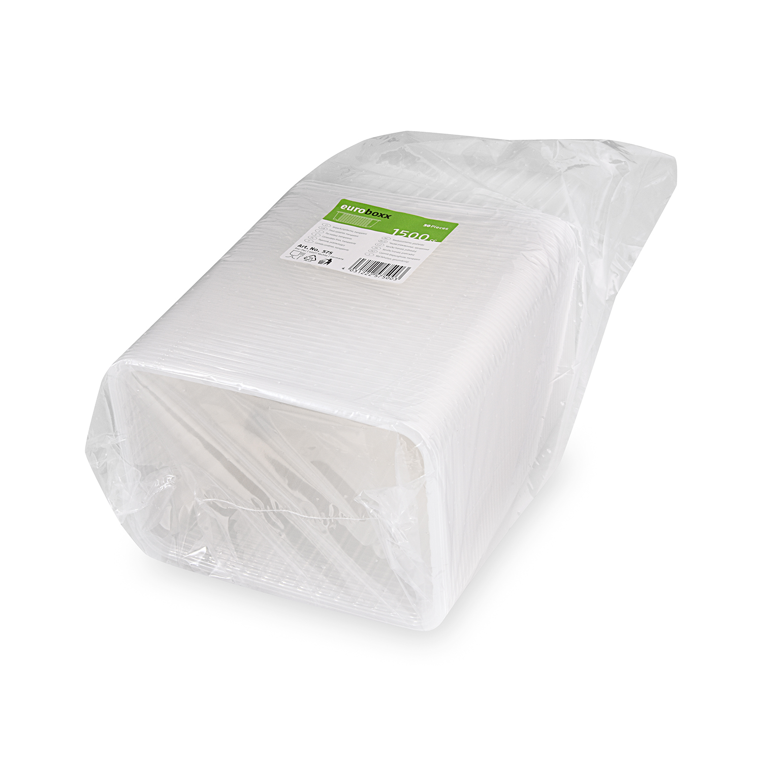 Rechteckschale PP klar 186 x 133 x 99 mm 1500 ml, Packung mit 50 Stück