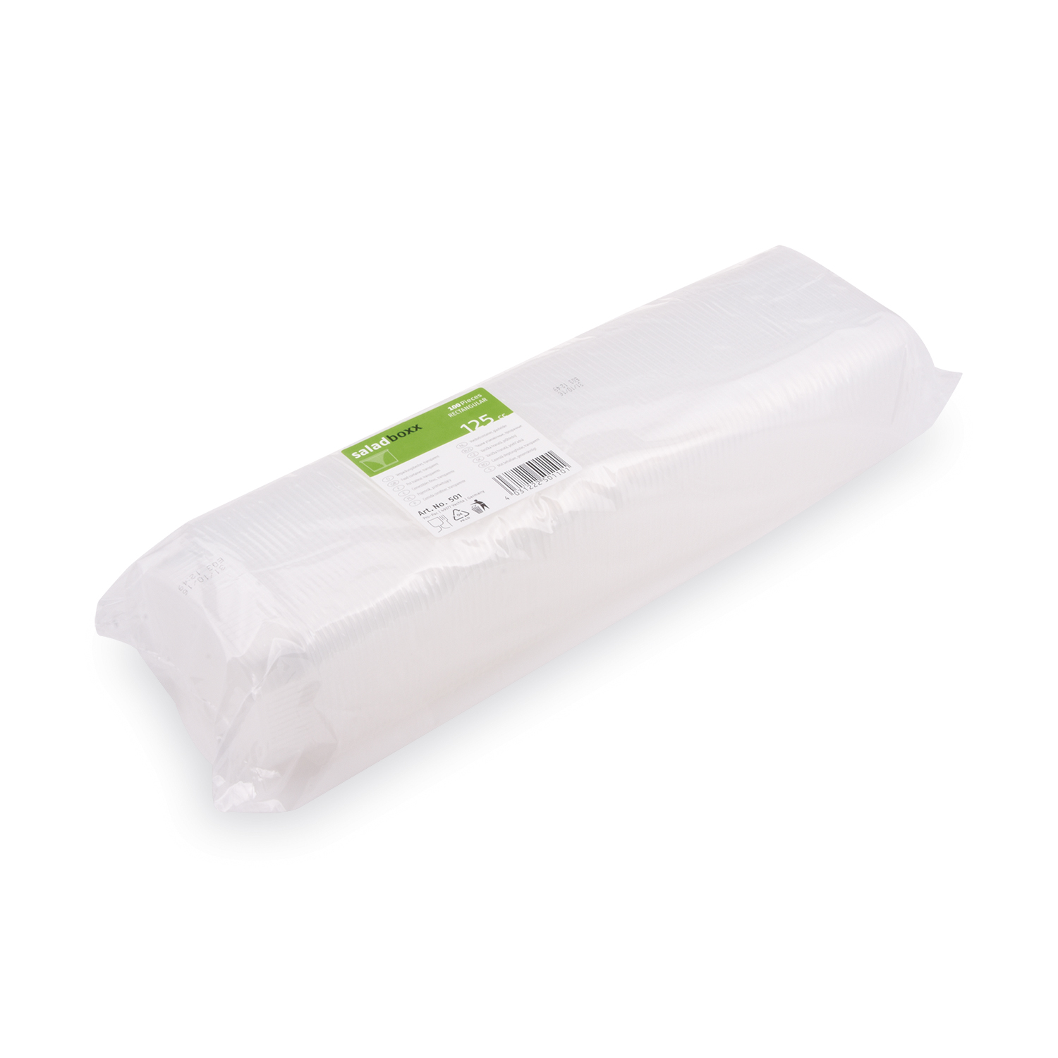 Rechteckbecher PP klar 108 x 81 x 26 mm 125 ml, Packung mit 100 Stück