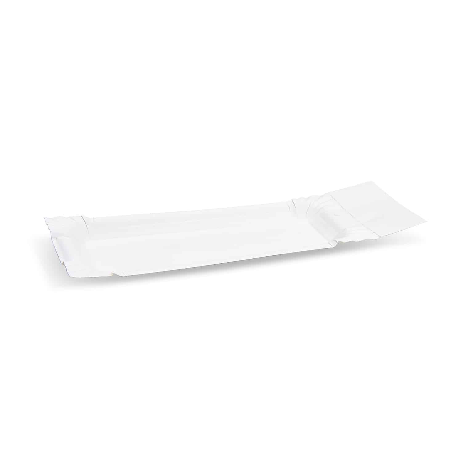 Pappteller FSC Mix weiss mit Abriß 18 x 8+3 cm, Packung mit 250 Stück
