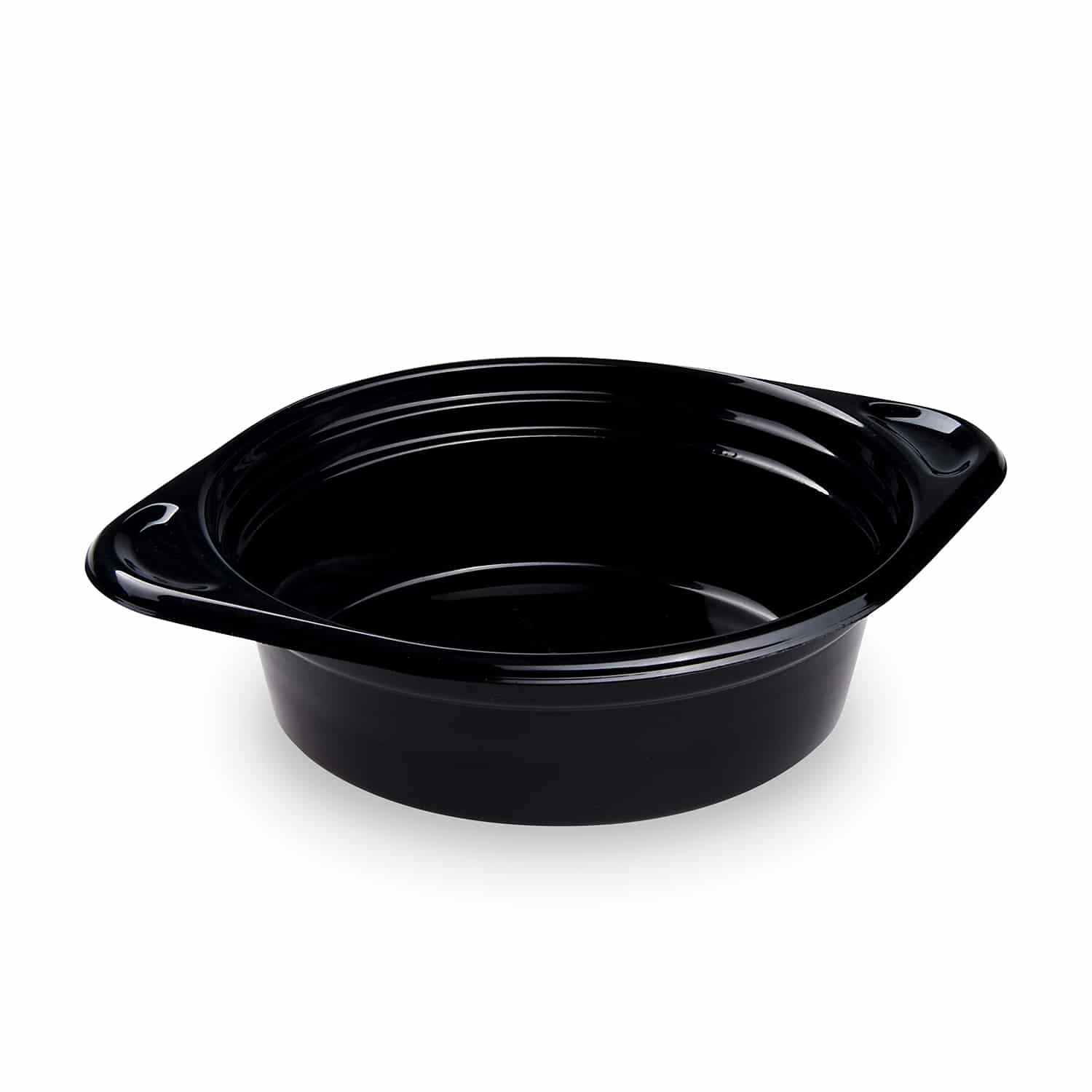 Suppenterrine aus PP 500 ml schwarz Ø 156 mm wiederverwendbar, Packung mit 12 Stück