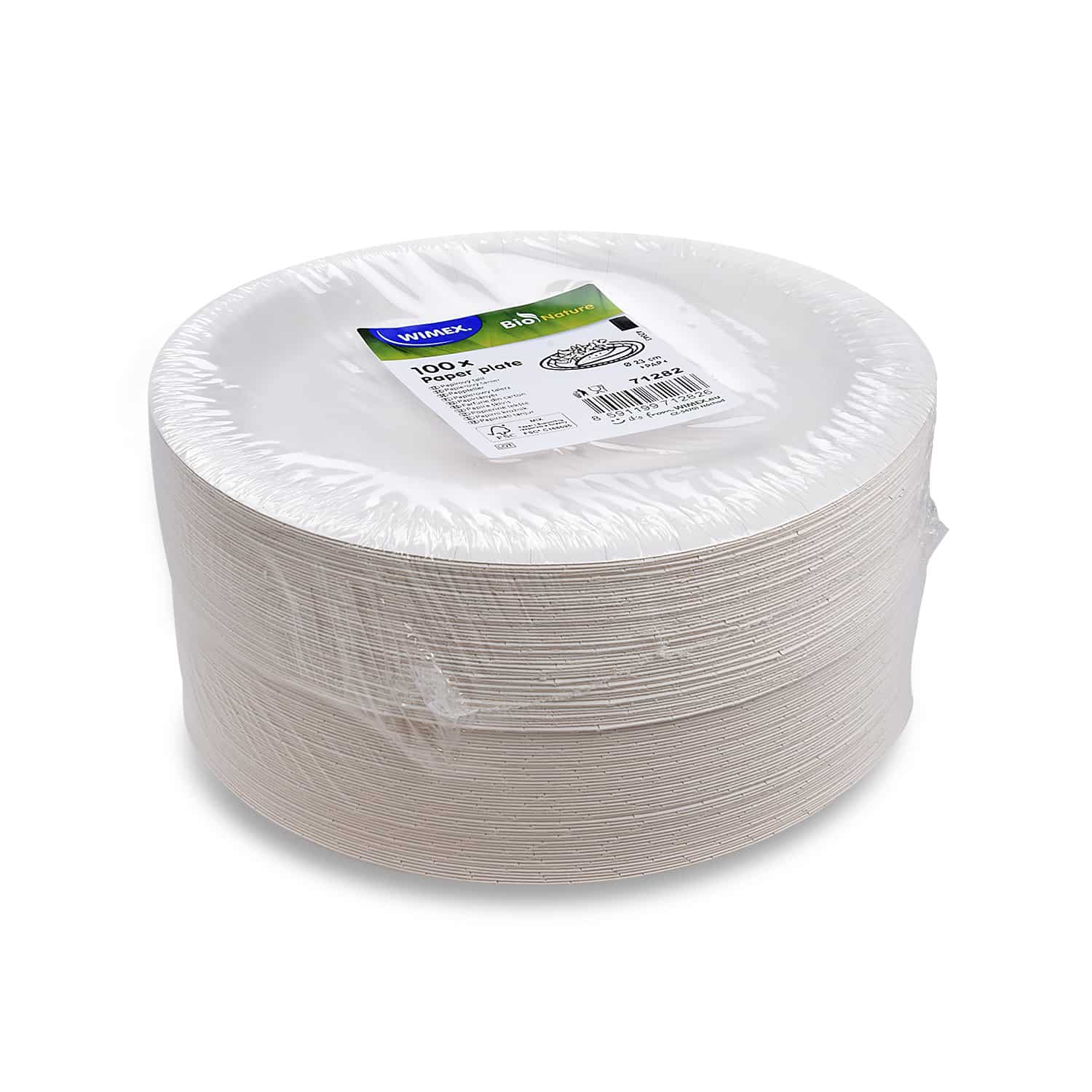 Pappteller FSC Mix extra-stabil weiss Ø 23 cm, Packung mit 100 Stück