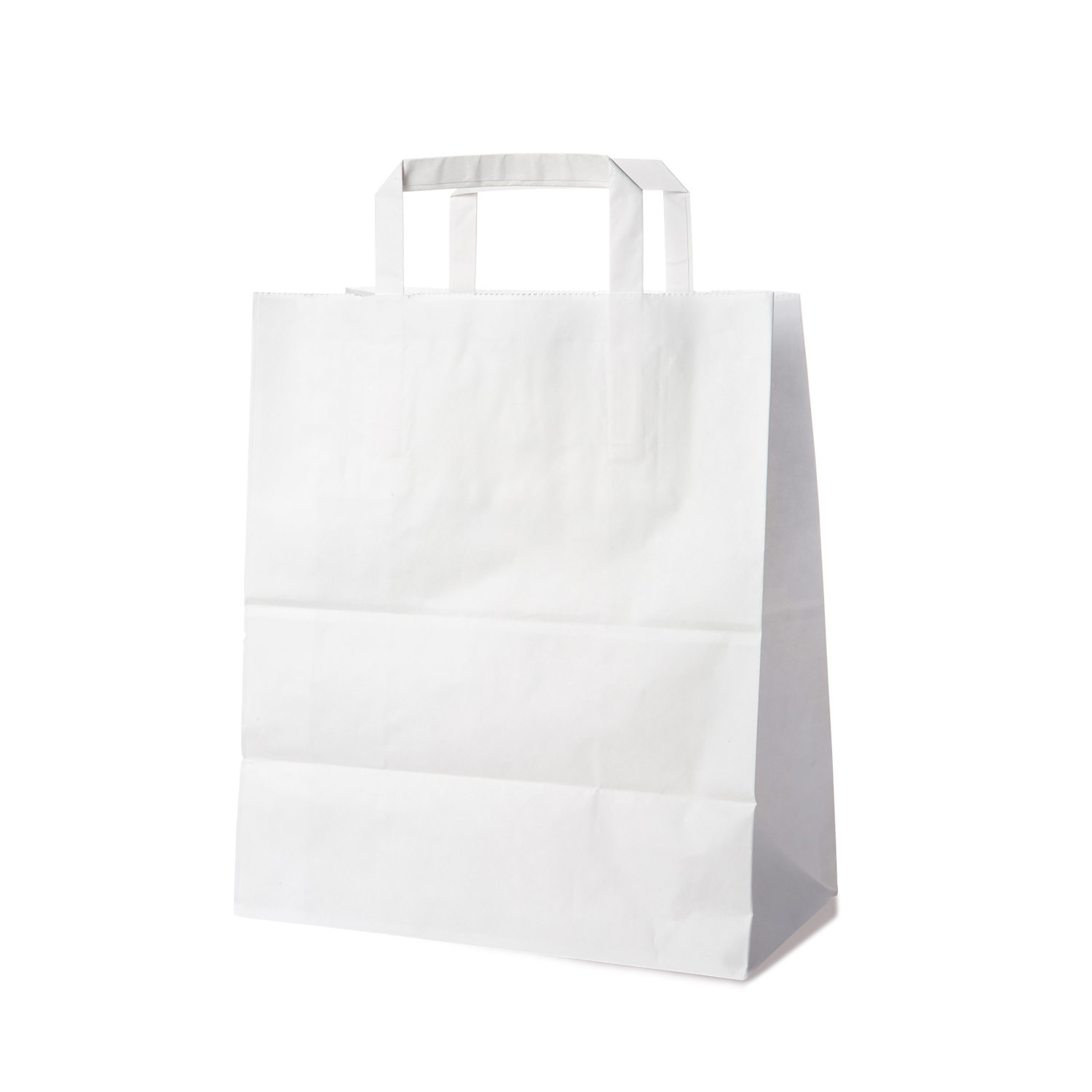 Papiertragetasche aus Papier FSC Mix weiss 26+14 x 32 cm, Packung mit 250 Stück