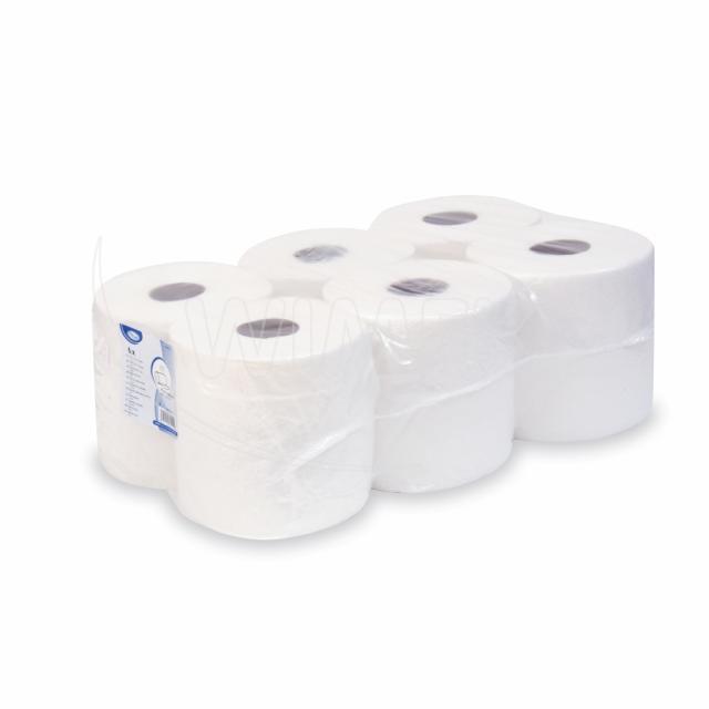 Putztuchrolle Papier FSC Mix weiss Ø 17 cm, 19 cm x 100 m, Packung mit 6 Stück