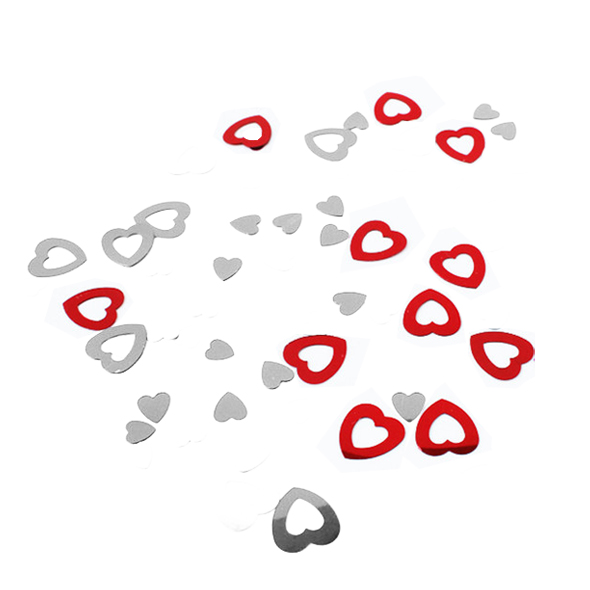 Metallic-Konfetti (PET) Herzen Ø12mm 15g Metallic-Konfetti (PET) Herzen Ø12mm 15g