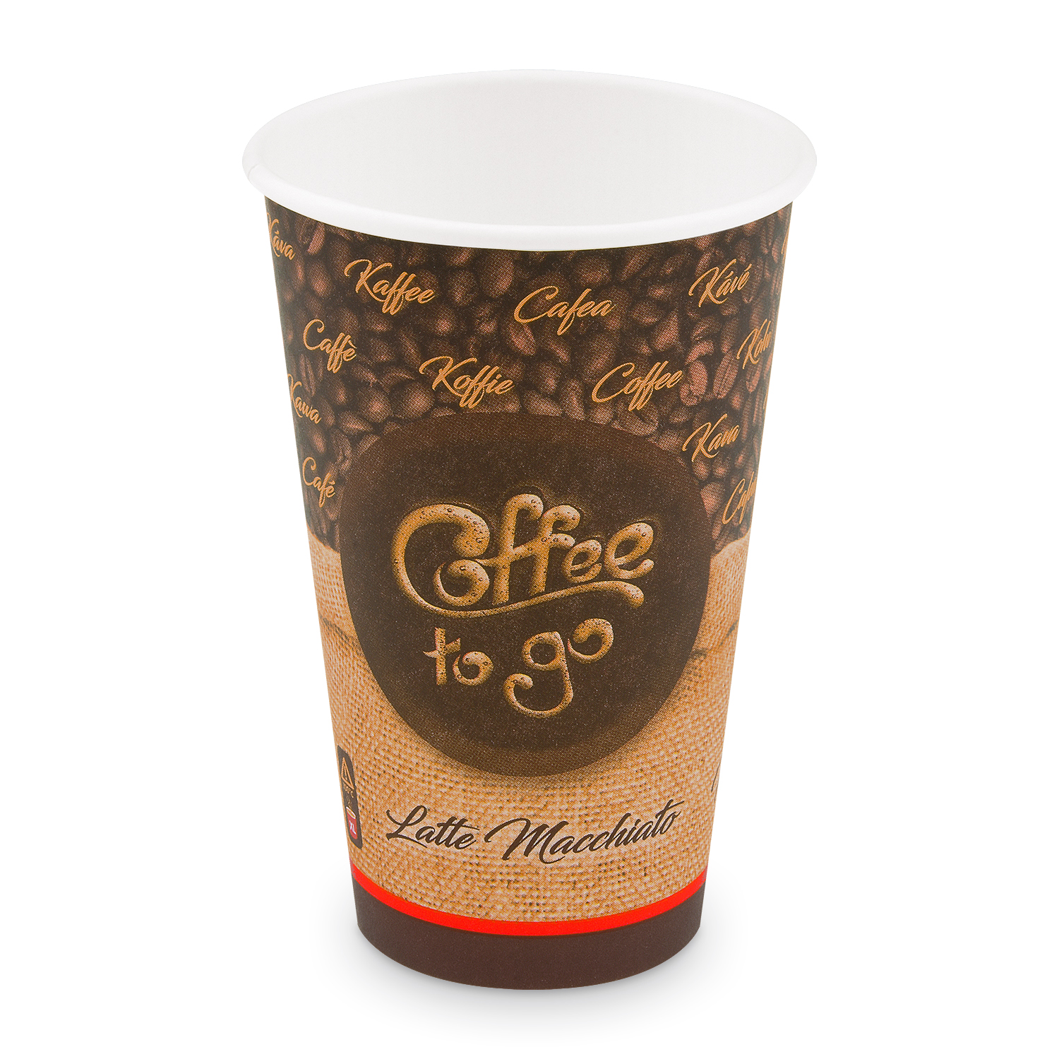 Pappbecher "Coffee to go" Ø90mm 510ml `XL: 0,4L/16oz`