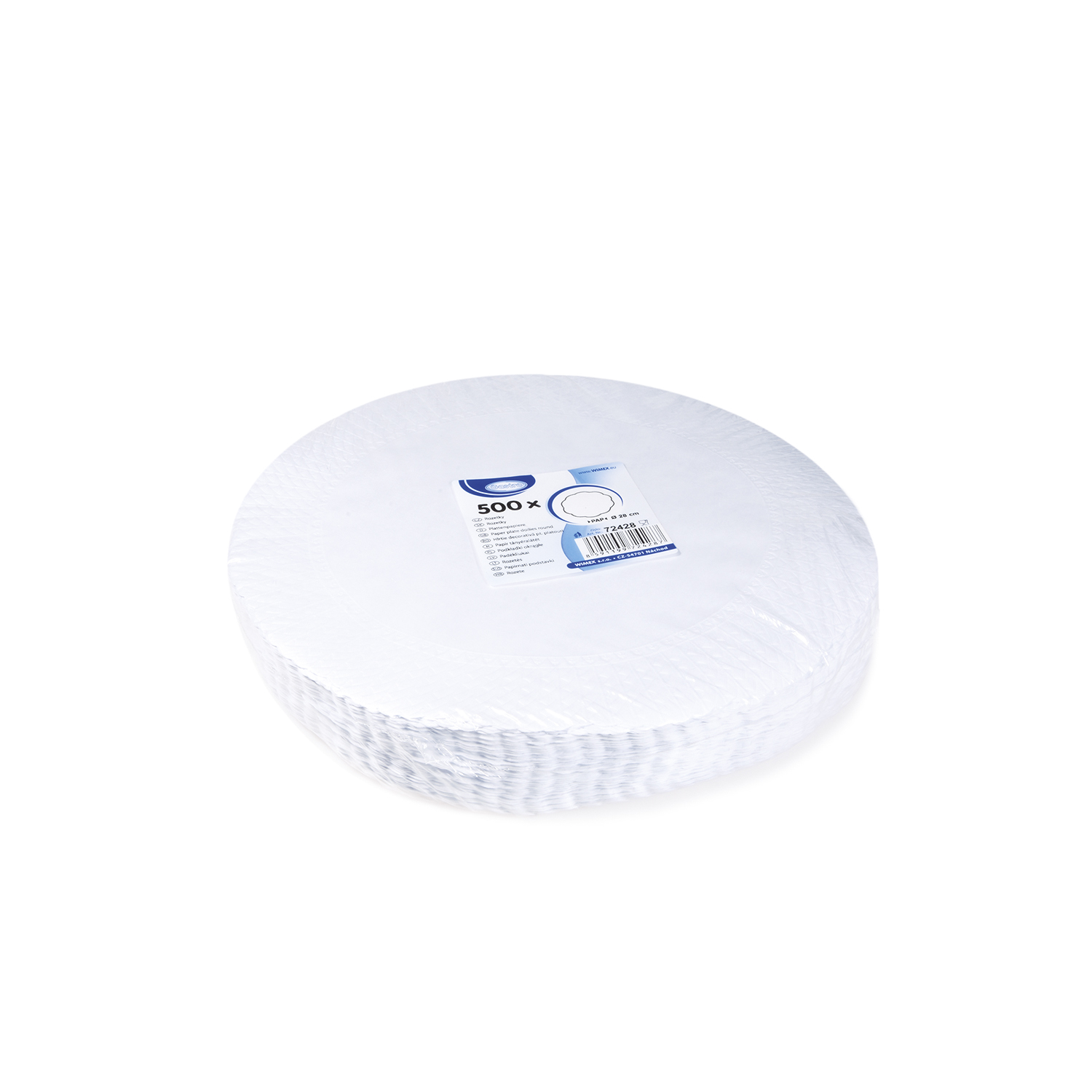 Plattenpapier weiss Ø 28 cm, Packung mit 500 Stück