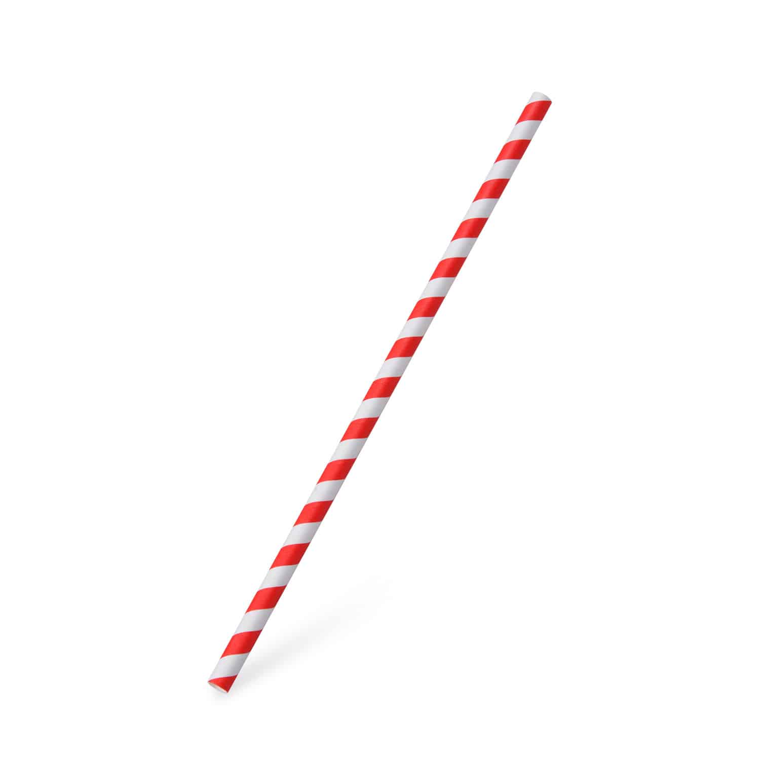 Papiertrinkhalm Spirale rot JUMBO Ø 8 mm x 25 cm, Packung mit 100 Stück
