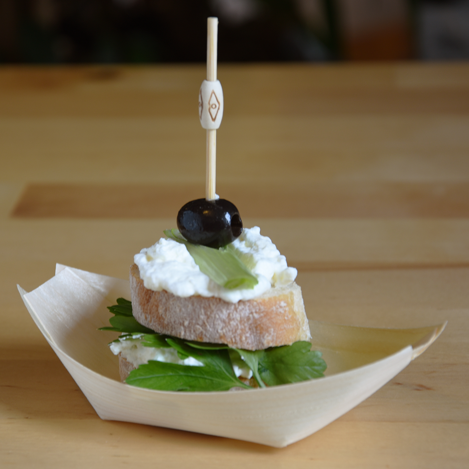 Fingerfood-Spieß aus Bambus FSC 100% natur, 12 cm, Packung mit 100 Stück
