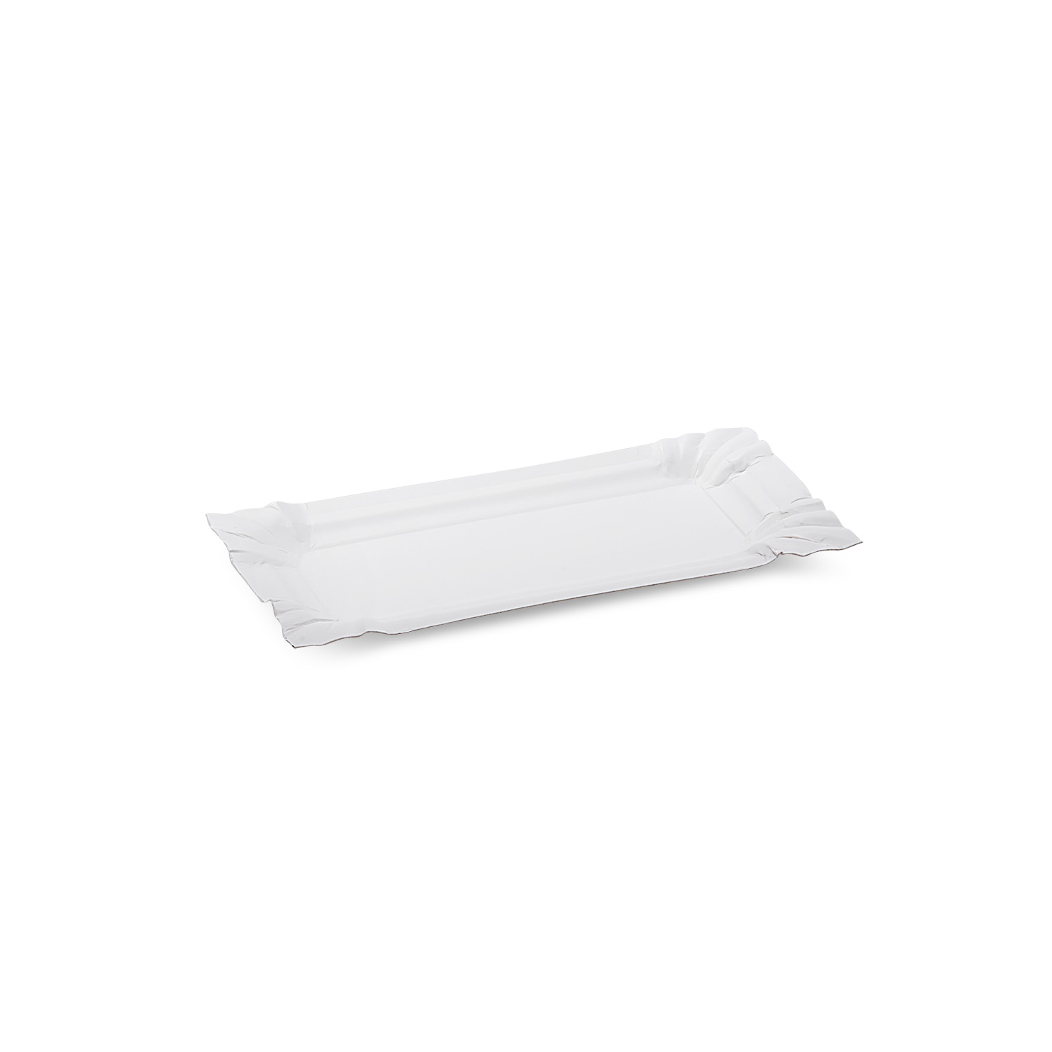 Pappteller weiß 7 x 14 cm Pappteller weiß 7 x 14 cm
