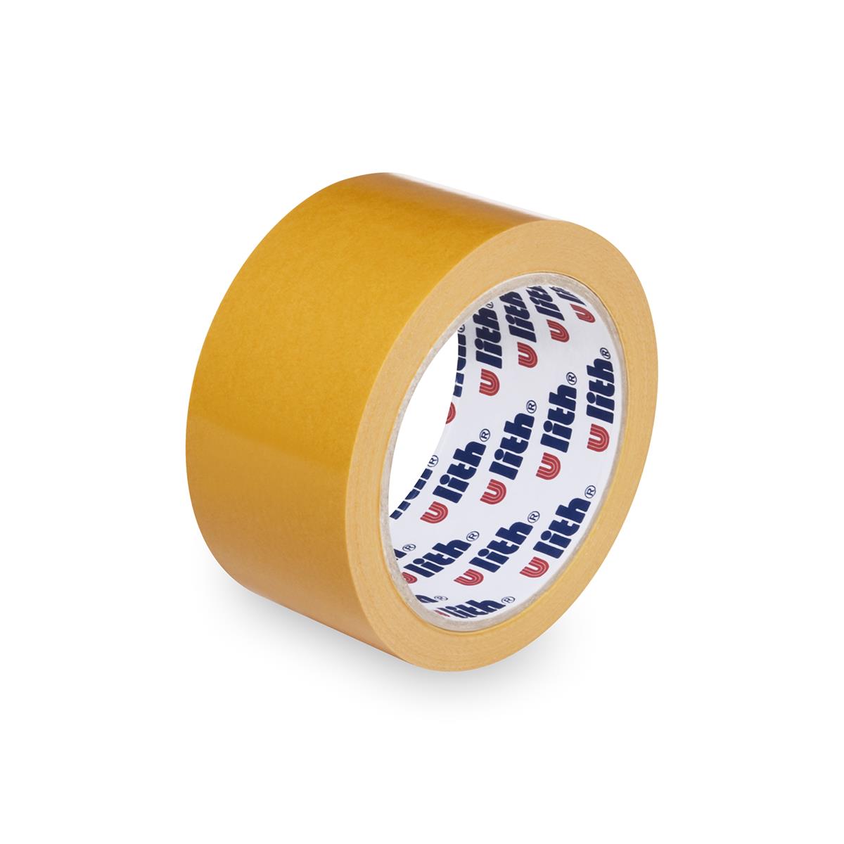 Beidseitiges Klebeband PP/Hot-melt 50 mm x 10 m gelb, Packung mit 1 Stück