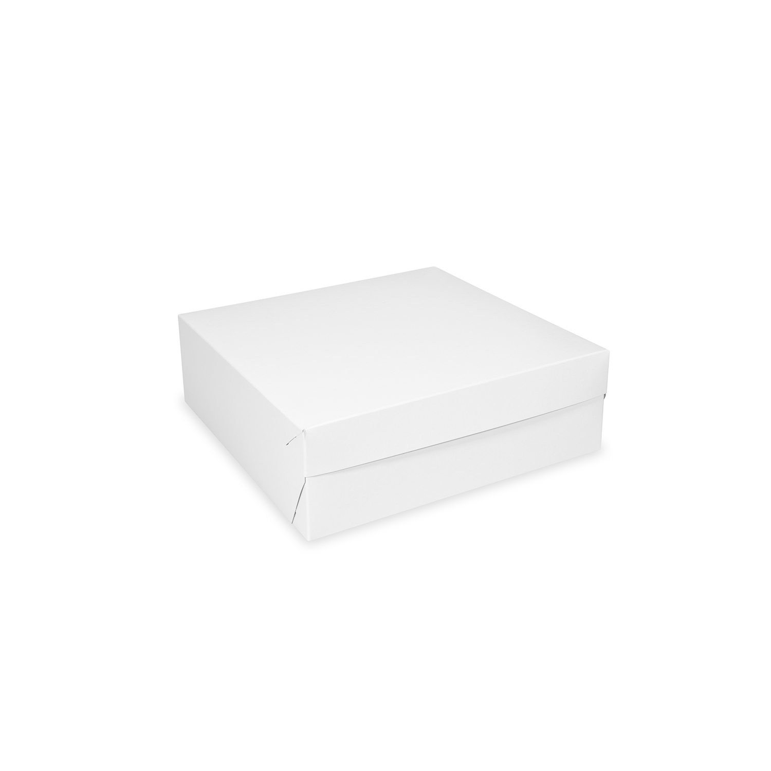 Tortenkarton aus recyceltem Papier weiss 18 x 18 x 9 cm, Packung mit 50 Stück