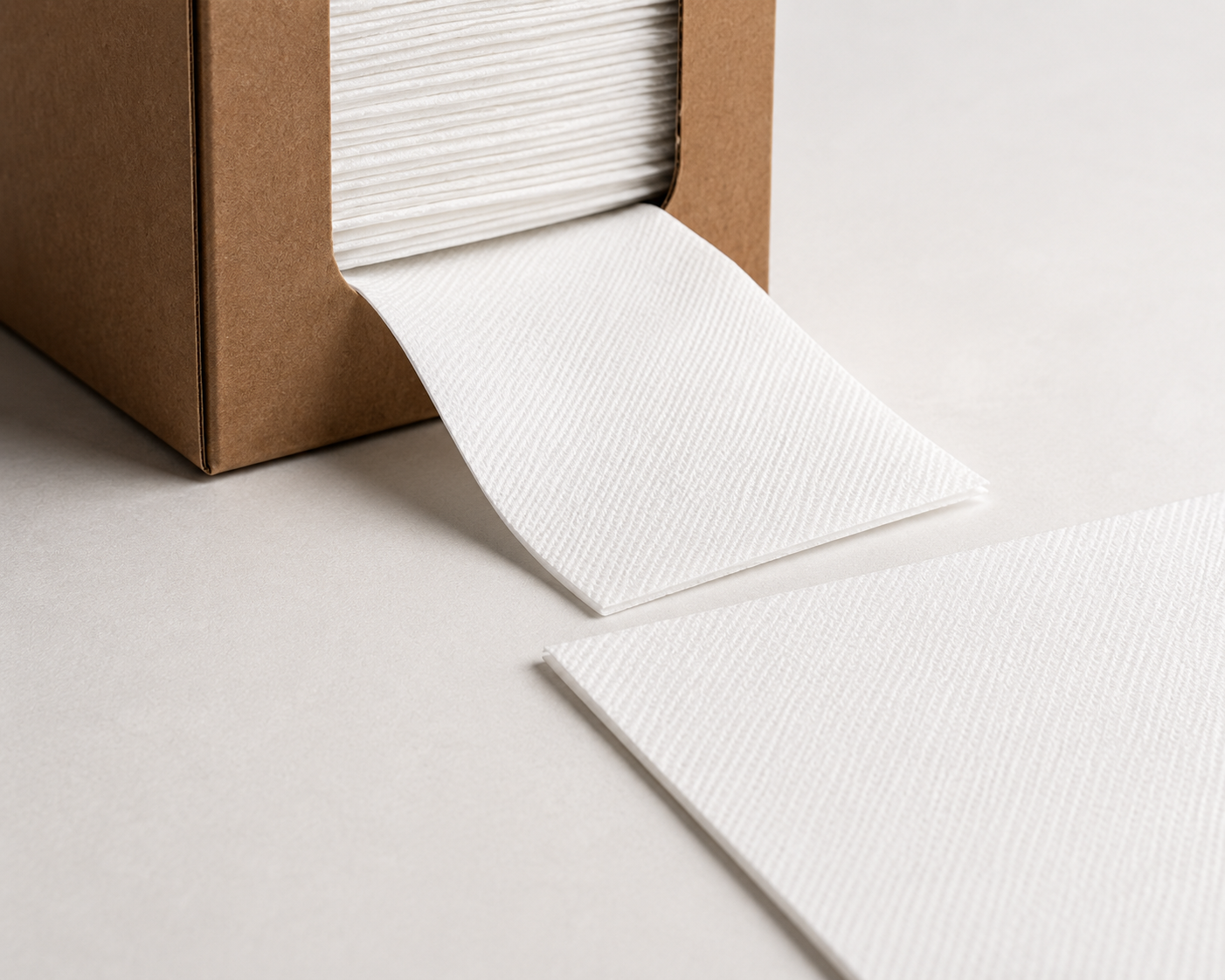 Serviette Airlaid FSC Mix 20 x 20 cm weiss, Packung mit 100 Stück