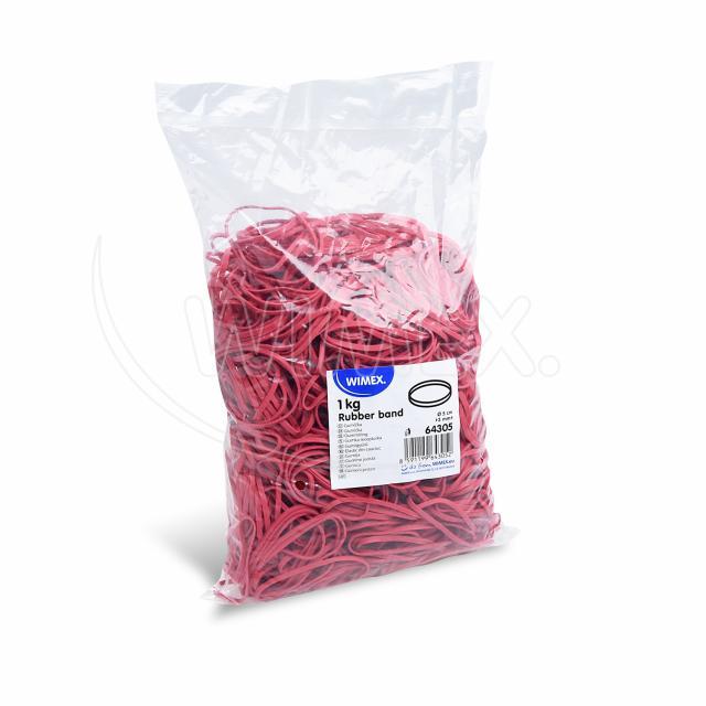 Gummiband rot aus Gummi, 3 mm / Ø 5 cm, Packung mit 1 kg