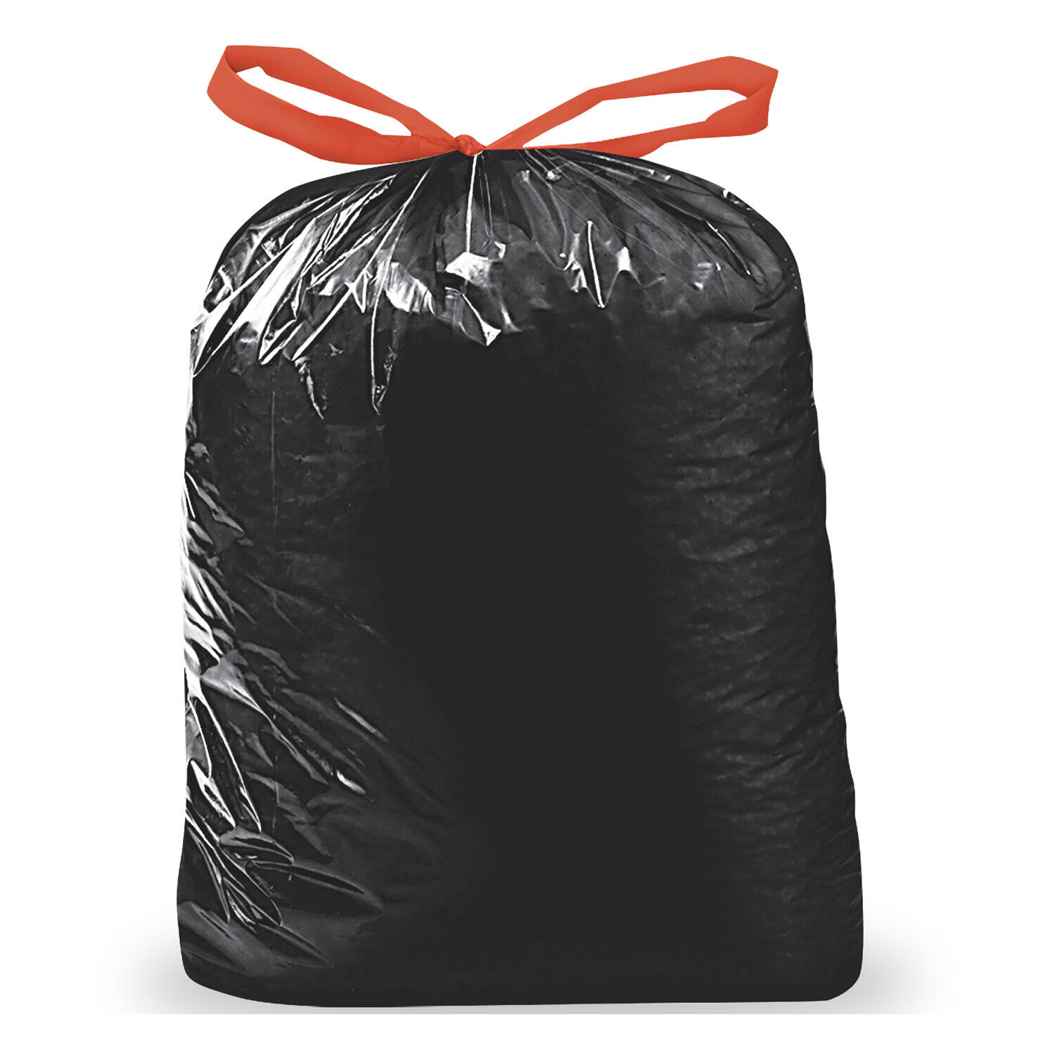 Müllsack LDPE schwarz 70 x 100 cm 120 l mit Zugband, Karton 250 Stück