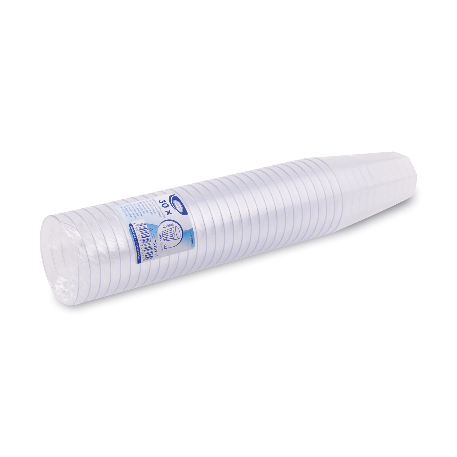 Trinkglas PS Cocktail klar Ø 80 mm, Packung mit 30 Stück
