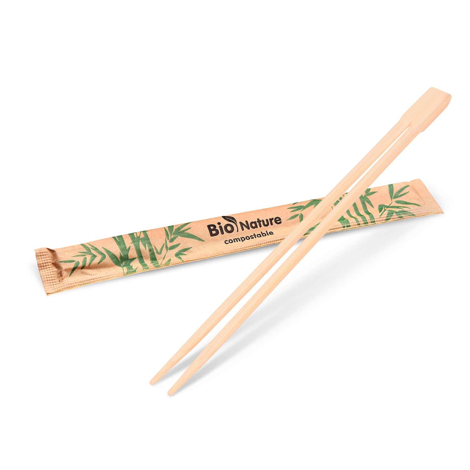 Bambus-Essstäbchen 21 cm FSC 100%, paarweise verpackt, Packung mit 50 Paaren