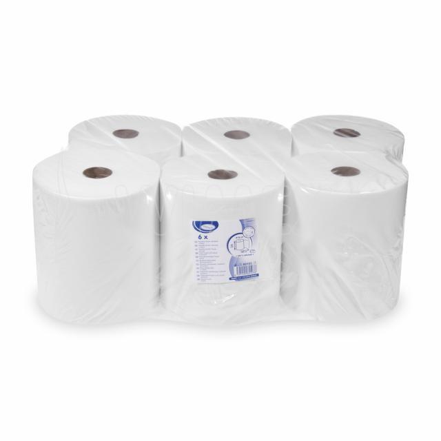 Handtuchrolle PAP FSC Mix weiss Ø 18 cm, 20 cm x 100 m, Packung mit 6 Rollen