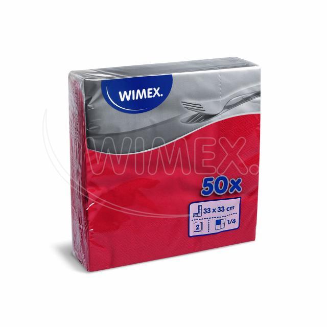 Serviette aus Papier FSC Mix, rot, 33 x 33 cm, 2-lagig, Packung mit 50 Stück