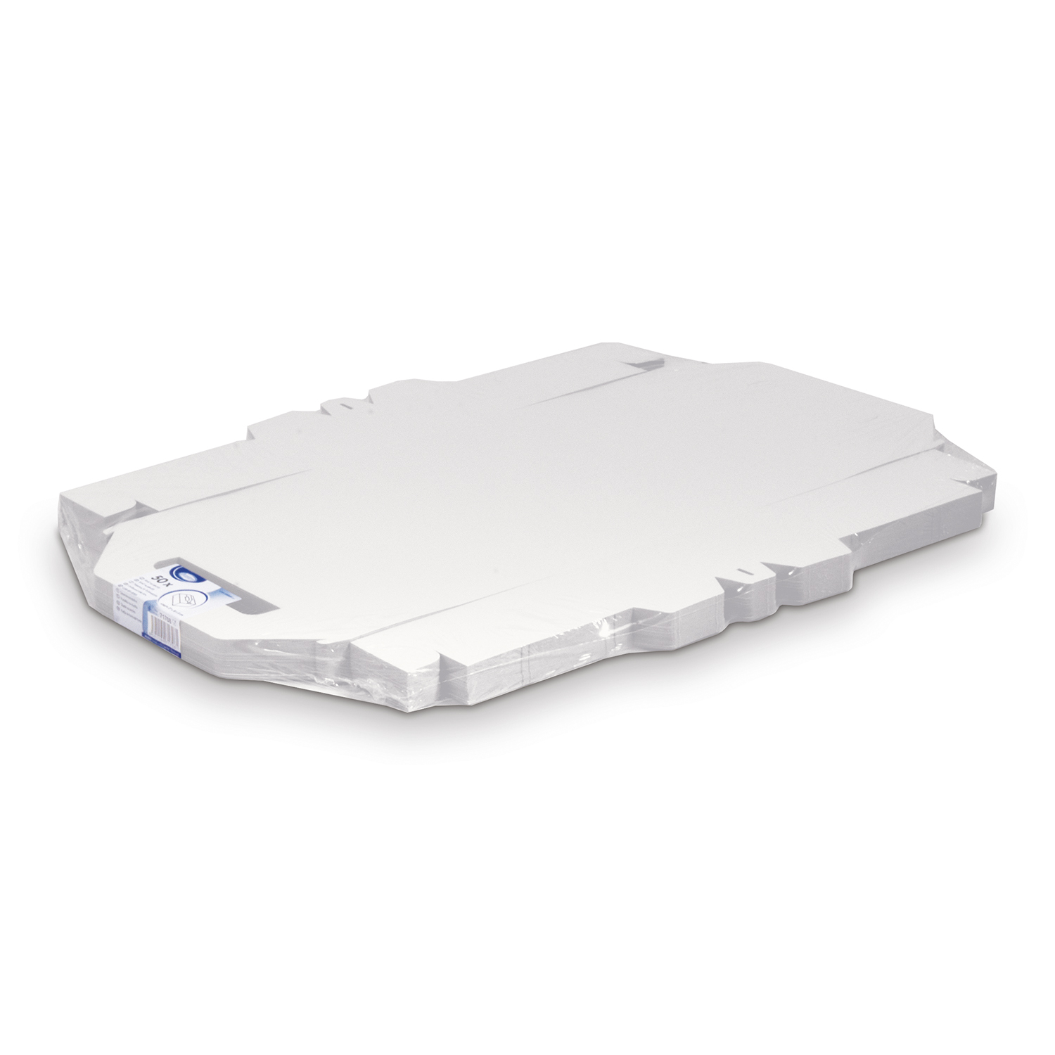 Tortenkarton aus PAP-Recycling mit Henkel weiss 27 x 18 x 8 cm, Packung mit 50 Stück