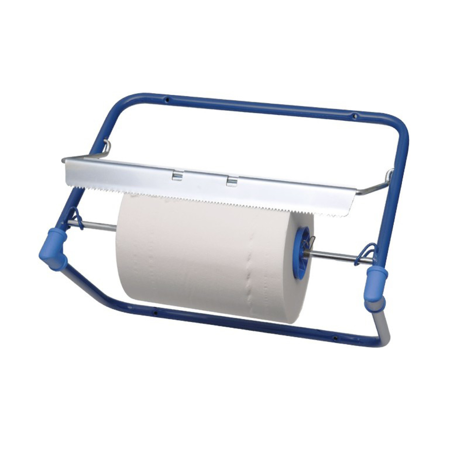 Putztuchabroller aus Metall für Wandmontage blau Putztuchabroller aus Metall für Wandmontage blau