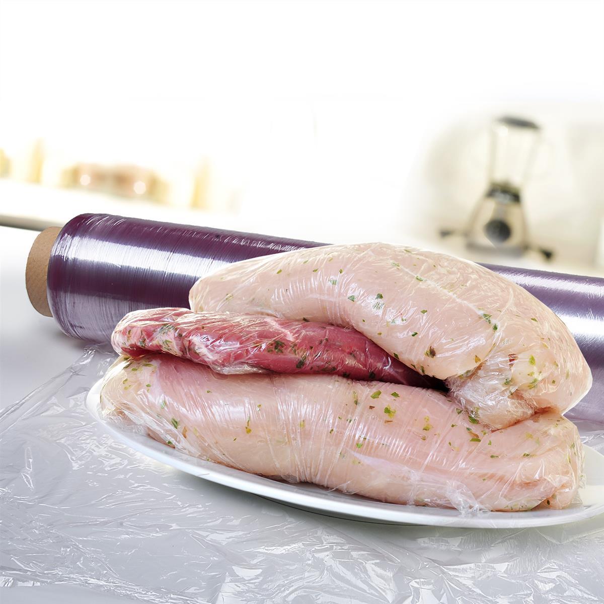 Frischhaltefolie PVC 44 cm x 300 m, 8 µm, Packung mit 4 Stück