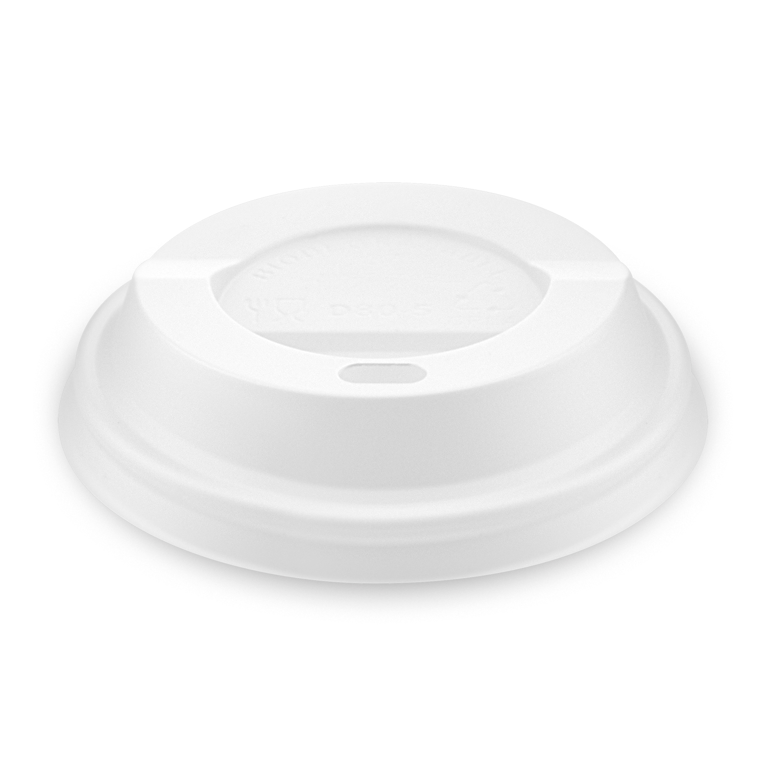 Domdeckel CPLA weiss für Becher Ø 80 mm, Packung mit 100 Stück