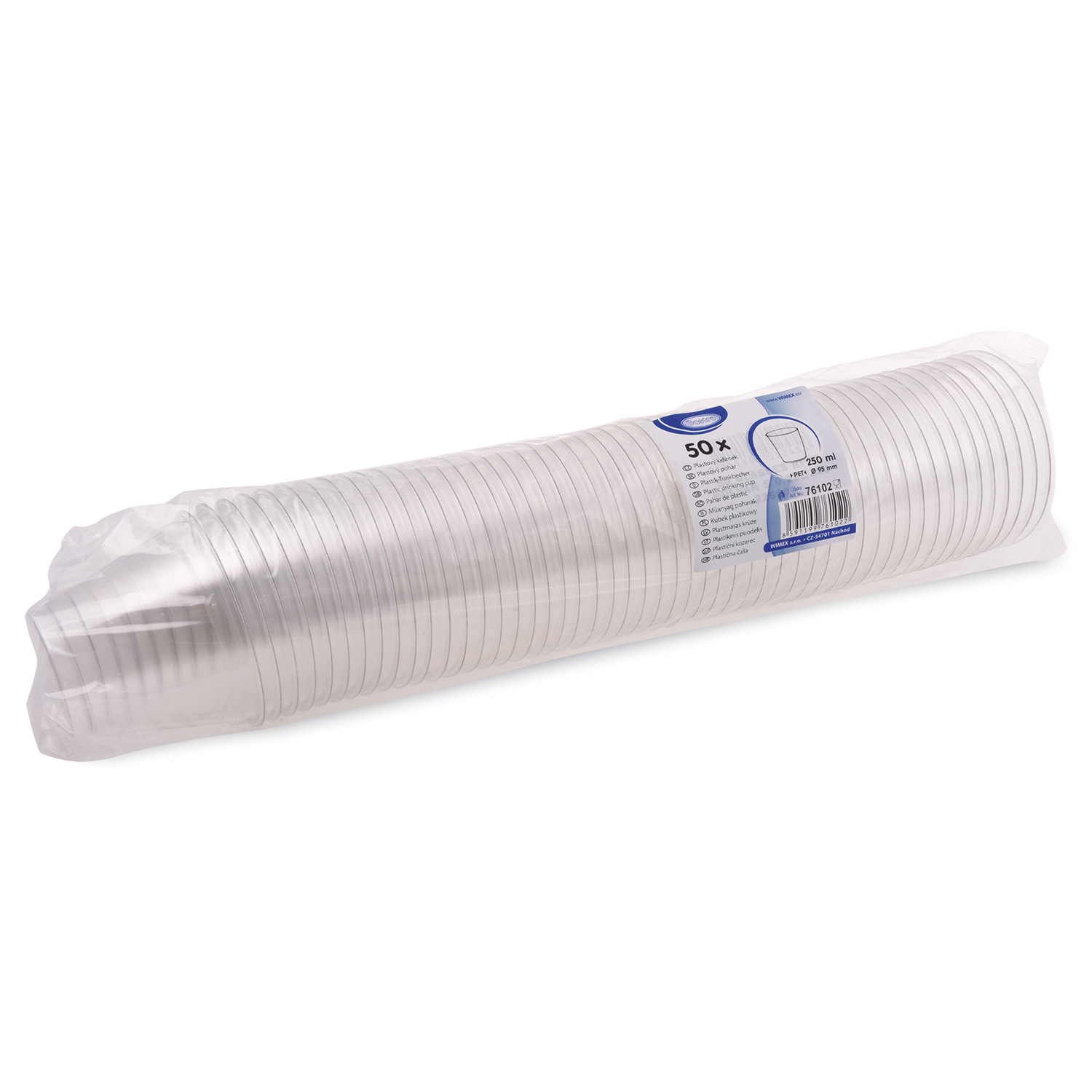 rPET Becher glasklar, Ø 95 mm, 250 ml, Packung mit 50 Stück