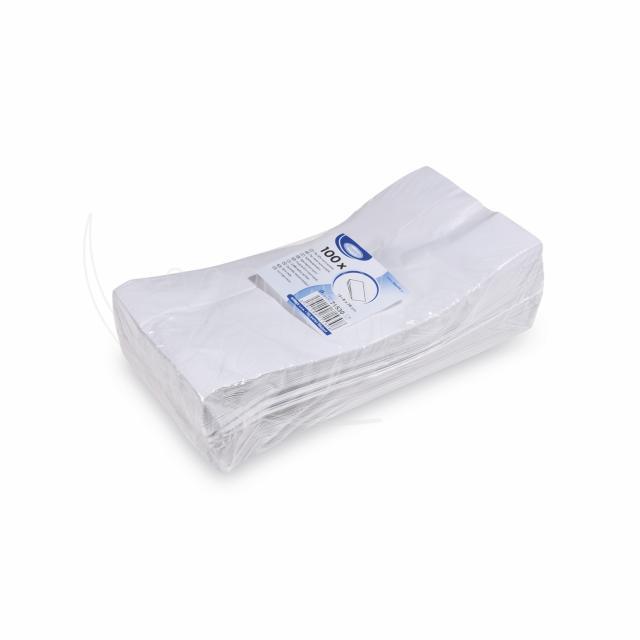 Papierbeutel PAP/PE weiss 13+8 x 28 cm, Packung mit 100 Stück