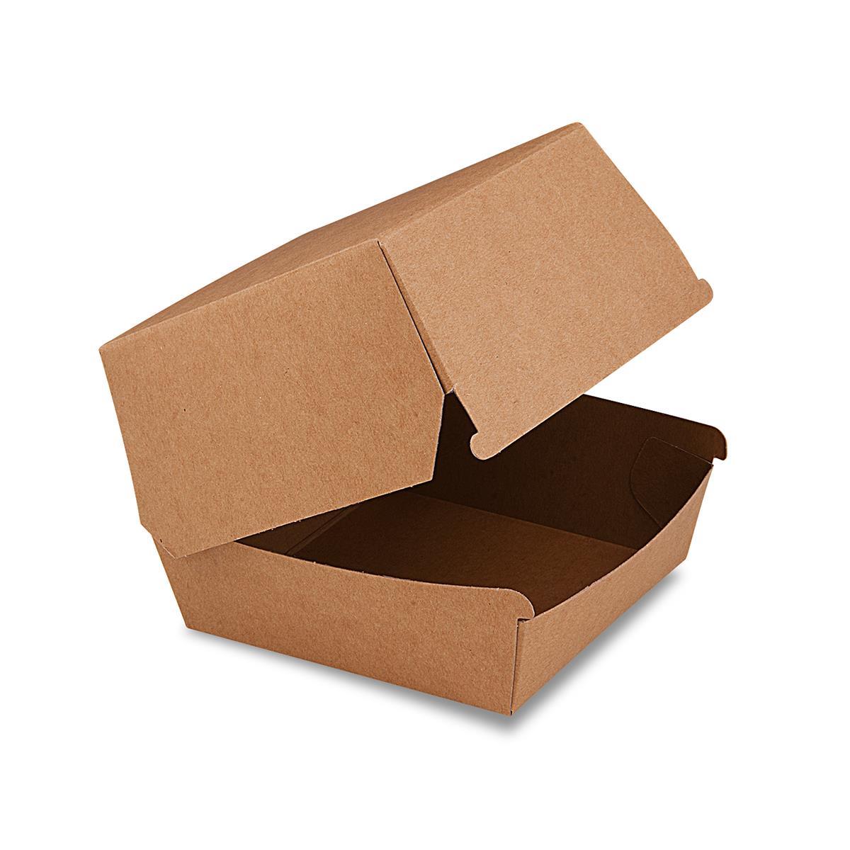 Burgerbox (PAP FSC Mix) fettdicht kraft 110 x 110 x 90 mm Burgerbox (PAP FSC Mix) fettdicht kraft 110 x 110 x 90 mm